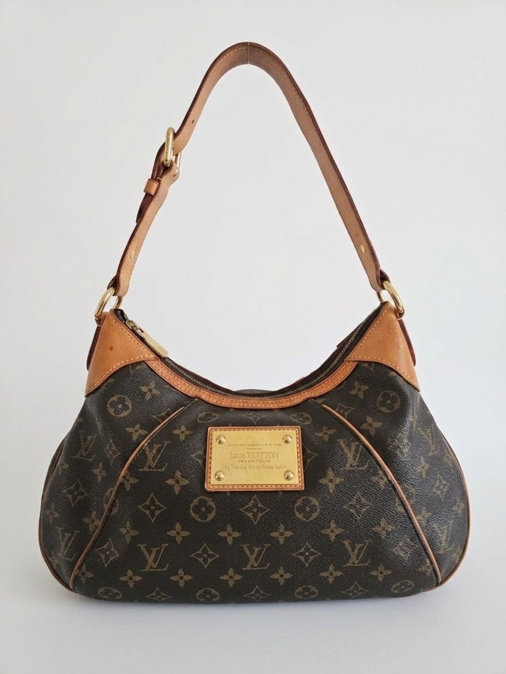 Louis Vuitton Thames GM Brown Monogram Canvas Hobo Bag